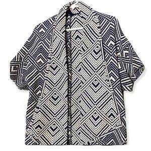NWOT PLENTY BY TRACY REESE SIZE XS OPEN FRONT CARDIGAN CHEVRON PRINT